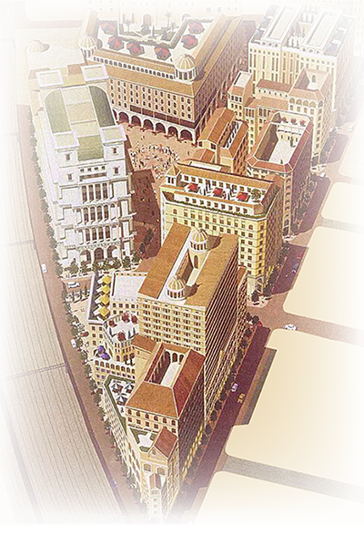 ガイドライン表紙:イタリア街の完成イメージ