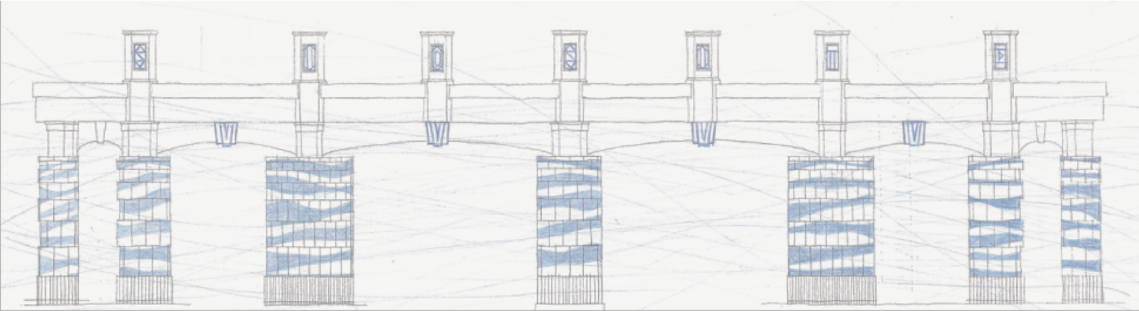 区街４号ゲート立面図